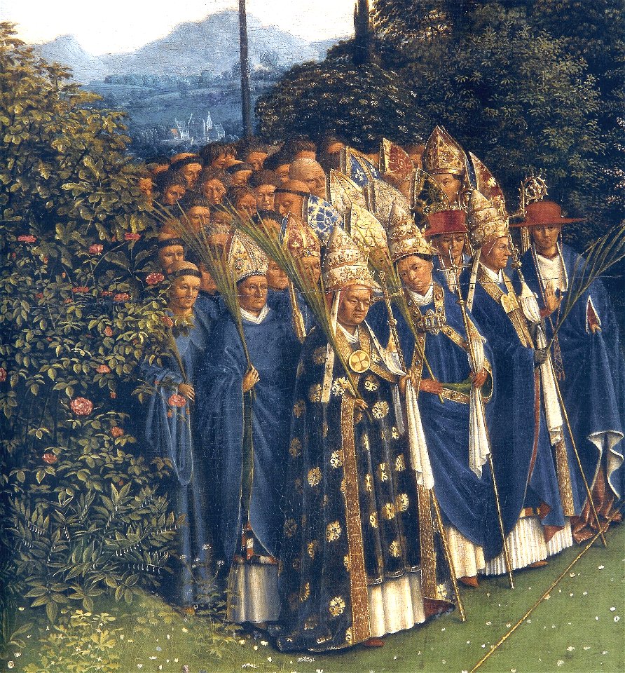 Ghent Altarpiece D - Clergy - detail