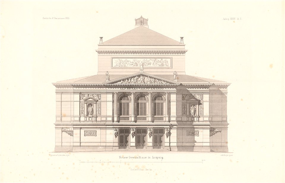 Gewandhaus, Leipzig Entwürfe ArchMus ZFB 36 003