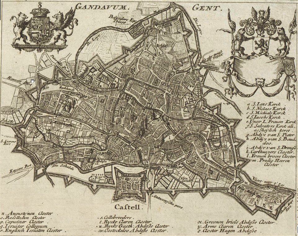 Ghent by Gabriel Bodenehr , 1725, detail