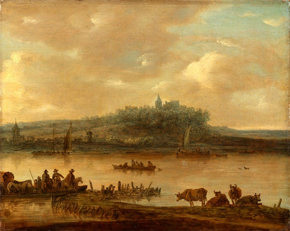 Gezicht op de Rijn en de Elterberg Rijksmuseum SK-A-3029