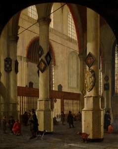 Gezicht in de Oude Kerk te Delft Rijksmuseum SK-A-455