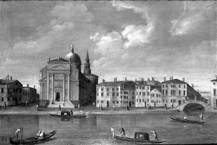 Gezicht op de Il Redentore-kerk te Venetië, objectnr SA 21715