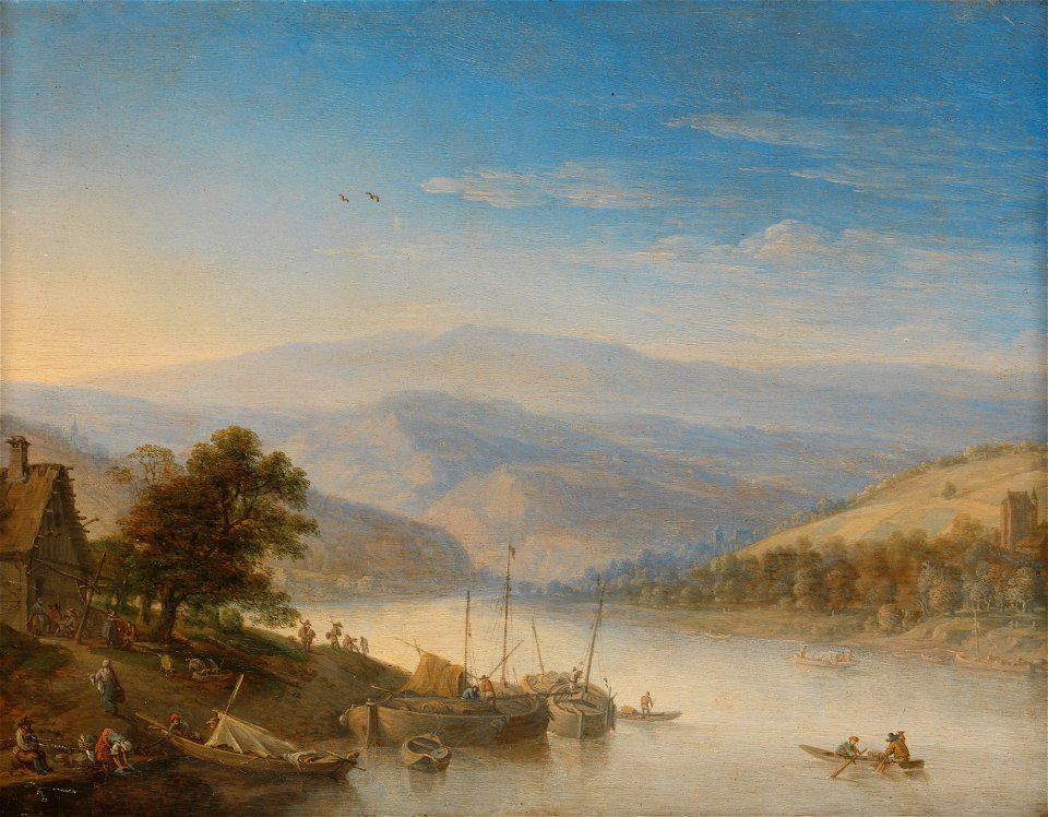 Gezicht op de Rijn bij Andernach Rijksmuseum SK-A-361