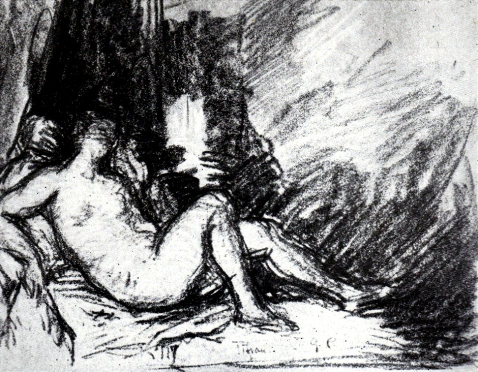 Gheorghe Petrascu - Danae - dupa Titian