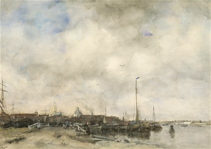 Gezicht op een stad Rijksmuseum SK-A-2475