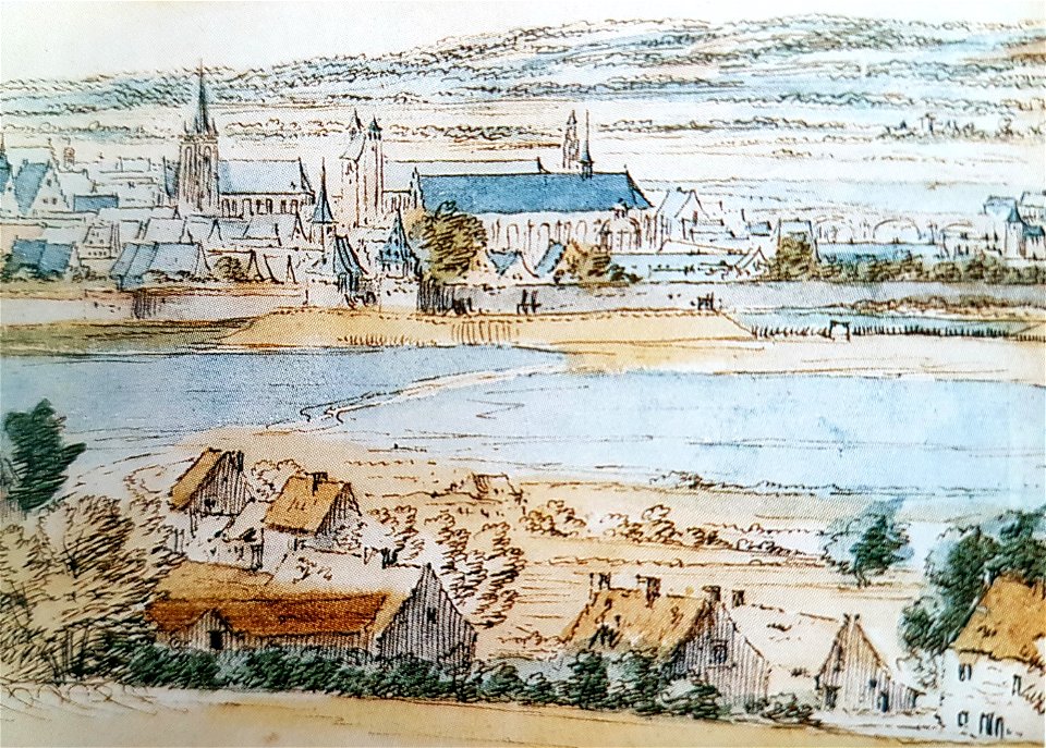 Gezicht op Maastricht (A F vd Meulen, 1673), detail 1