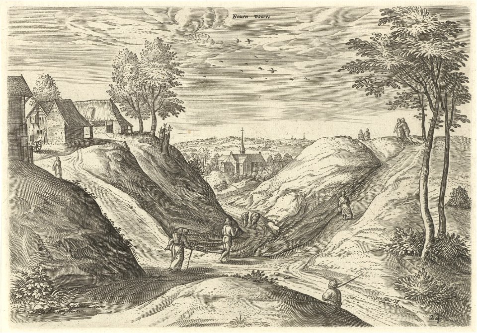 Gezicht op Vorst, Hans Collaert (I), naar Hans Bol, Jacob Grimmer, 1530 - 1580