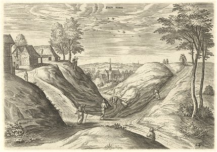 Gezicht op Vorst, Hans Collaert (I), naar Hans Bol, Jacob Grimmer, 1530 - 1580