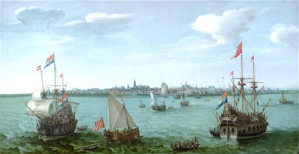Gezicht op Hoorn van Hendrick Cornelisz Vroom 1622 Westfries Museum Hoorn