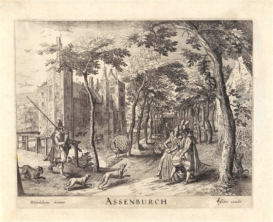 Gezicht op kasteel Assumburg te Heemskerk