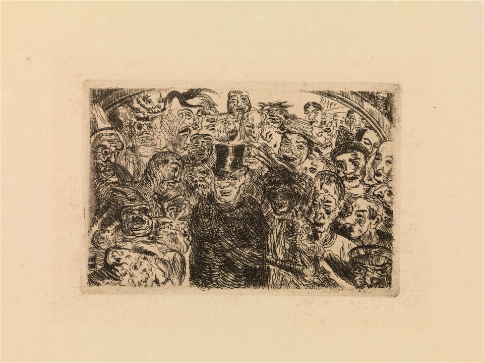 Geïntrigeerde maskers, James Ensor, MSK Gent, 1998-B-128 - Free Stock ...