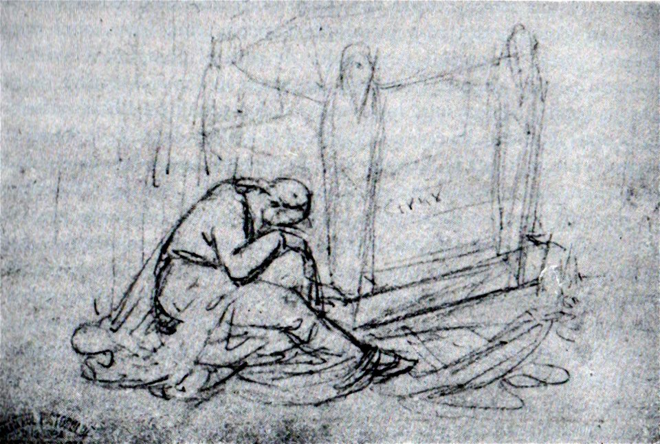 Gheorghe Tattarescu - România plângând la sarcofagul Libertății (1848)