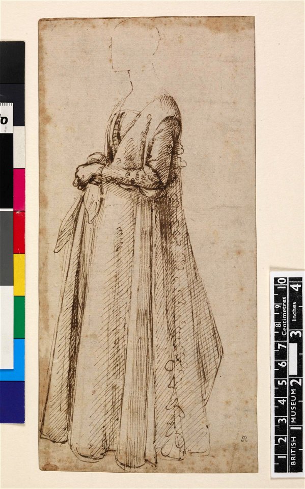 Ghirlandaio - A woman standing, study for a fresco, 1895,0915.451