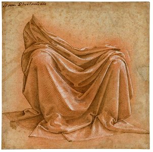 Ghirlandaio - Gewandstudie einer sitzenden Figur (recto), C 22