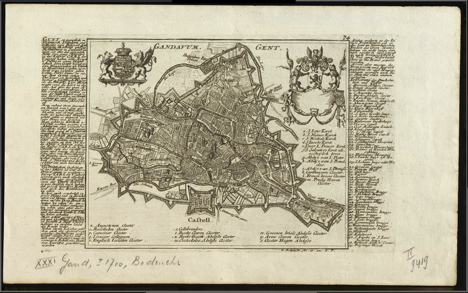 Ghent by Gabriel Bodenehr , 1725