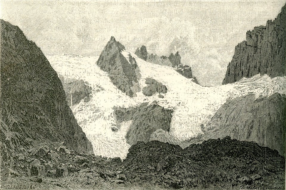 Ghiacciaio di Schlossberg in fondo alla vallata di Erstfeld