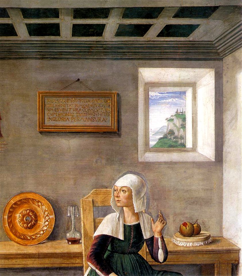 Ghirlandaio, Announcement of Death to St Fina (detail)