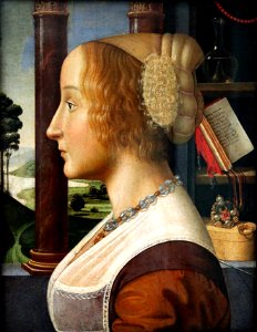 Davide Ghirlandaio Retrato de dama de perfil Gemäldegalerie, Berlín