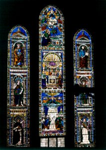 Ghirlandaio - miracolo della neve e fondazione della basilica di S. Maria Maggiore, presentazione di Gesù al tempio, 00161031