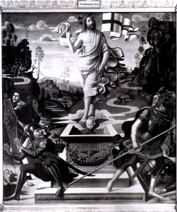 Ghirlandaio, resurrezione da pala tornabuoni, gemaeldegalerie berlino. Free illustration for personal and commercial use.