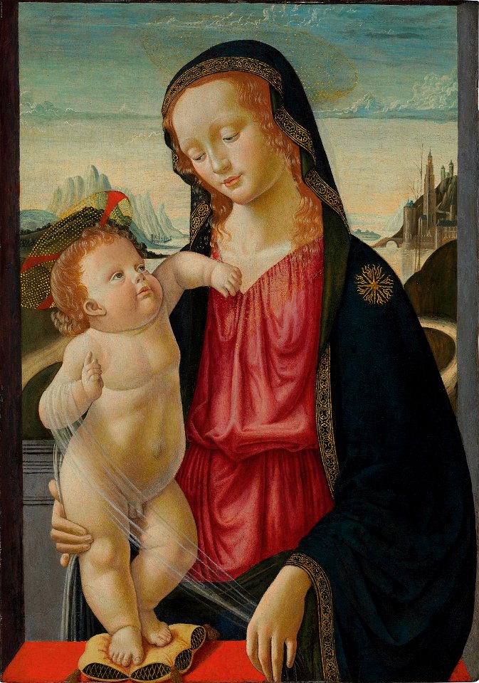 Davide Ghirlandaio - Virgem com o Menino, c. 1490