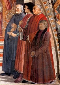 Capella sassetti, conferma della regola francescana, dettaglio 03