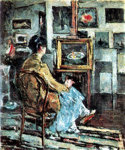 Gheorghe Petrascu - Femeie in interior