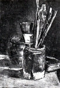 Gheorghe Petrascu - Natura moarta cu pensule