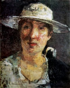 Gheorghe Petrascu - Portret de femeie cu palarie