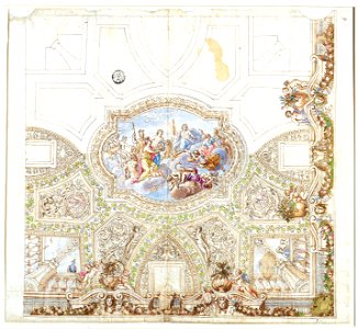 Giacinto Calandrucci - Composition Study for a Ceiling Decoration - Google Art Project