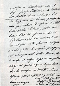Gheorghe Tattarescu - Certificat de studii eliberat de Natale Carta din Roma