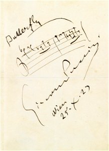 Giacomo Puccini Albumblatt Butterfly 1923-10-25
