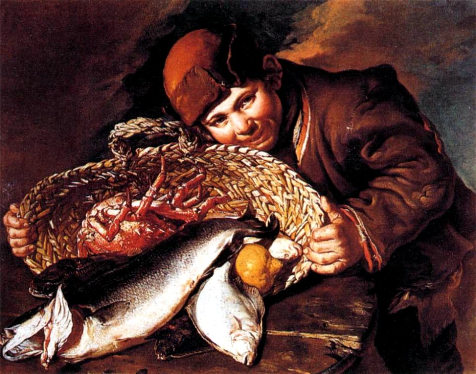 Giacomo Ceruti - Boy with a Basket of Fish - WGA4664