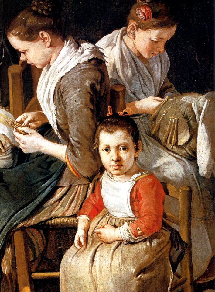 Giacomo Ceruti - Women Working on Pillow Lace (detail) - WGA4673