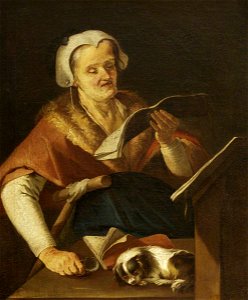 Giacomo Francesco Cipper (1664-1736) - An Old Woman Singing, and a Dog - 732093 - National Trust