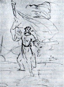Gheorghe Tattarescu - Romania Revolutionara - schiță - 1848