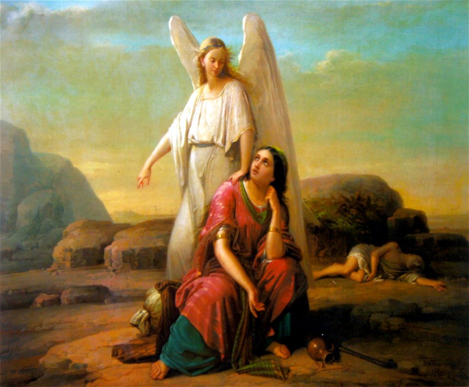 Gheorghe Tattarescu - Agar în deşert (1870)