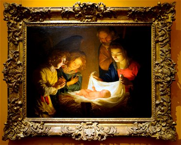 Gherardo delle Notti o Gheritt van Hontorst - Adorazione del Bambino