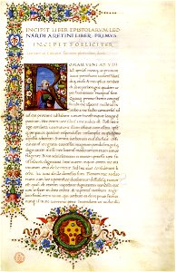 Gherardo di giovanni del fora, in epistolae di leonardo bruni, bibl medicea laurenziana, pluteo 52.6 f 1r