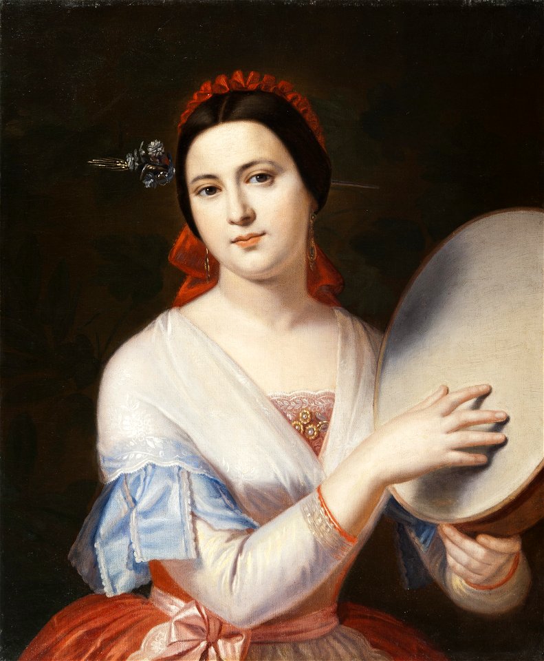 Gheorghe Tattarescu - Fata cu tamburina