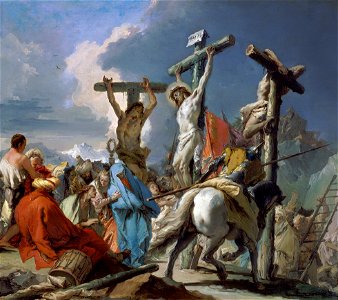 Giambattista Tiepolo - The Crucifixion - 10-1940 - Saint Louis Art Museum. Free illustration for personal and commercial use.