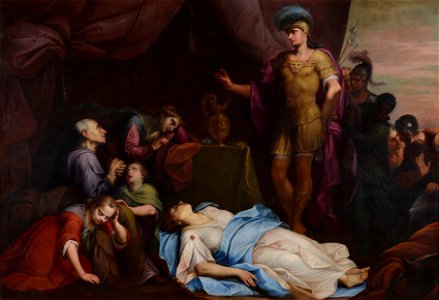 Giambettino Cignaroli - Aleksander Makedonski pred umrlo Darejevo ženo