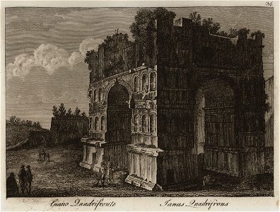 Giano Quadrifronte - Li Monumenti Piú Celebri Di Roma Antica E Moderna Disegnati Da Vero Ed Incisi Dai Migliori Artisti Rome Presso Po - 1850