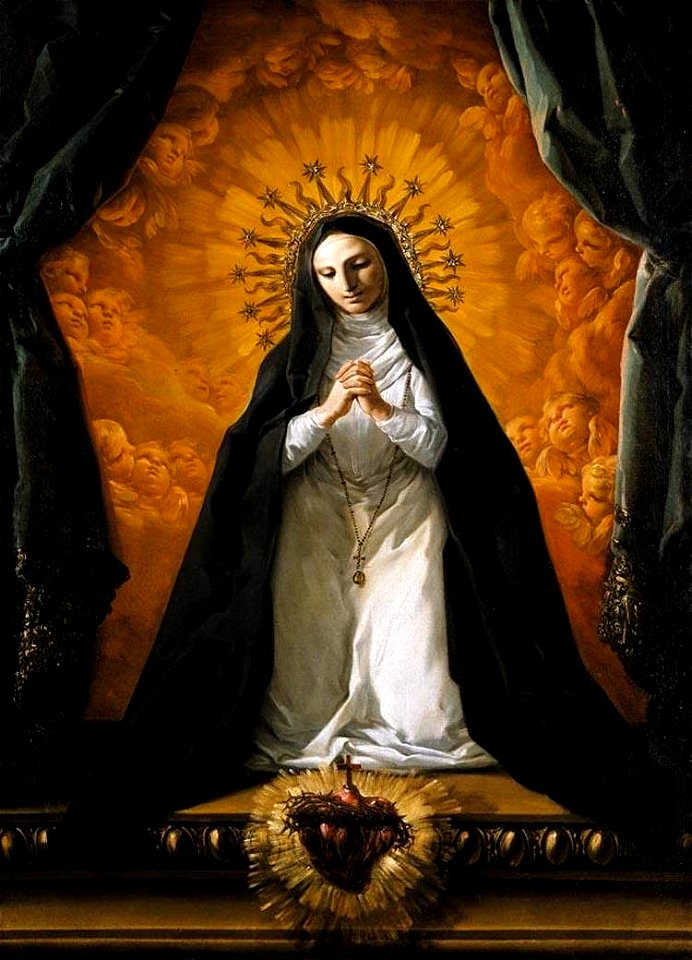 Corrado Giaquinto - St Margaret Mary Alacoque Contemplating the Sacred Heart of Jesus - WGA8959