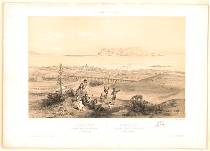 Gibraltar- Vue générale prise au-dessus de l'aqueduc d'Algésiras LCCN96511329