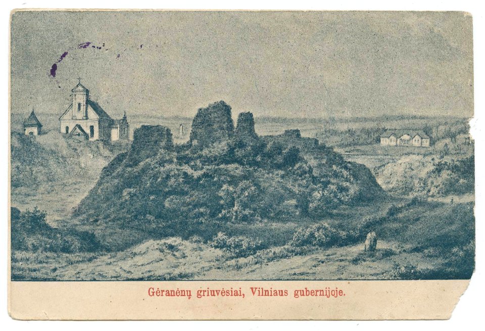 Gieranionski zamak. Геранёнскі замак (N. Orda, 1877, 1906)