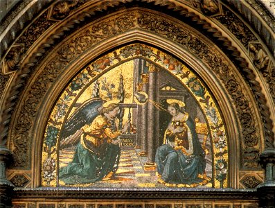 Domenico e david ghirlandaio, annunciazione della porta della mandorla