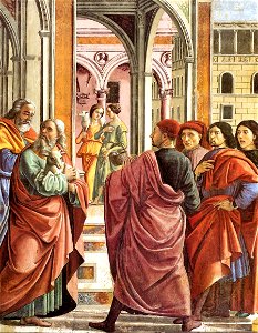 Domenico Ghirlandaio - Expulsion of Joachim from the Temple (detail) - WGA8829. Free illustration for personal and commercial use.