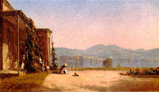 Gifford Sanford Robinson Veranda with Figures