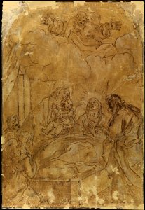 Giacomo Cavedone - Morte de Sant'Anna